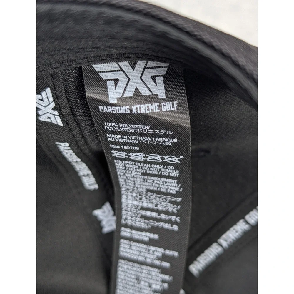 PXG Parsons Xtreme Golf Snapback Hat Black White Logo Structured Cap NEW